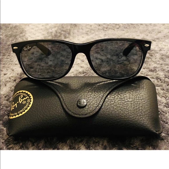 ray ban new wayfarer blue transparent